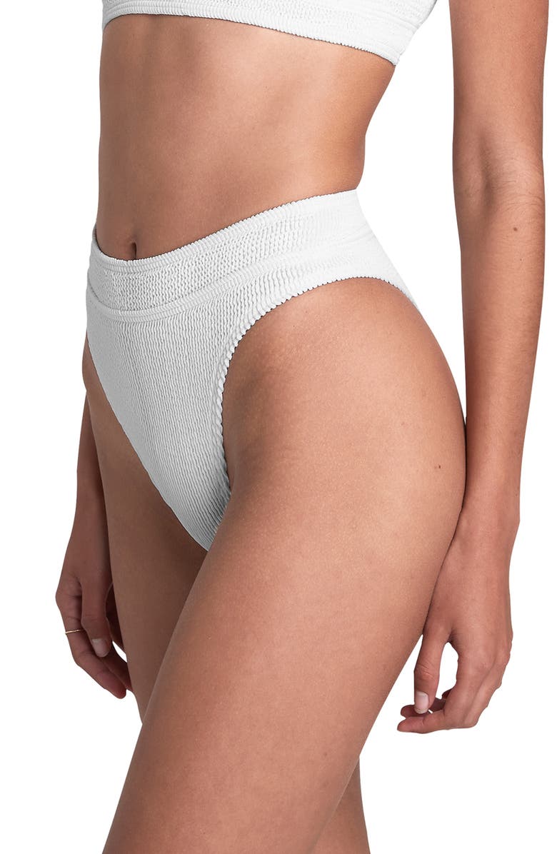 bond-eye BOUND by Bond-Eye The Savannah High Waist Bikini Bottoms, Alternate, color, Optic White
