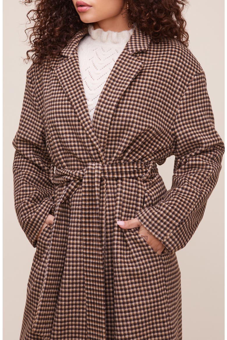 Roxanne Belted Coat, Alternate, color, MOCHA MULTI