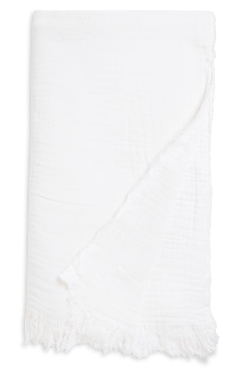 ARTISAN 34 Cotton Gauze Blanket, Main, color, Ivory