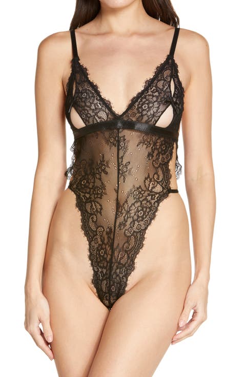 Zuria Open Back Lace Teddy