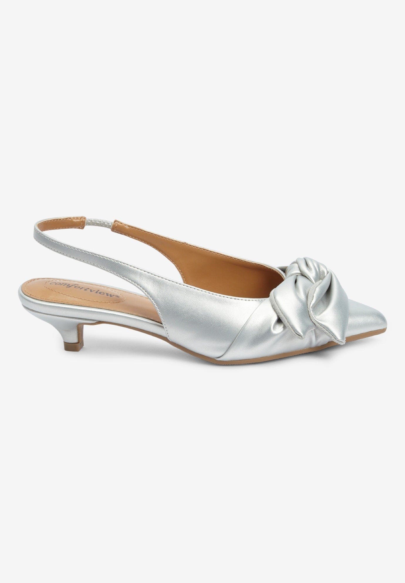 The Tia Slingback, Alternate, color, SILVER