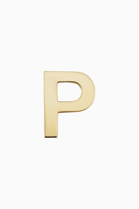 14K Gold Initial Reaction Single Stud
