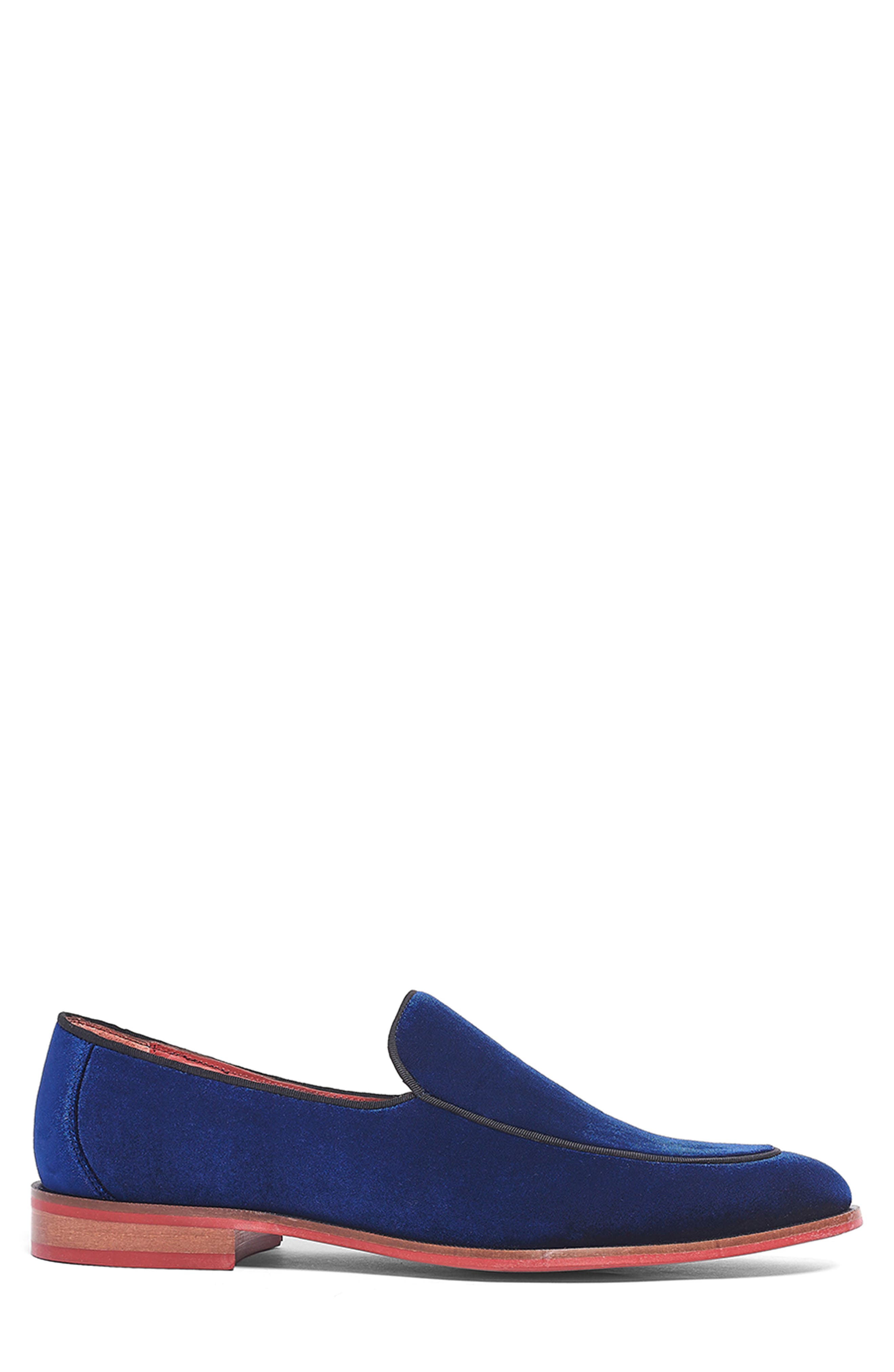 Prince Velvet Loafer, Alternate, color, NAVY