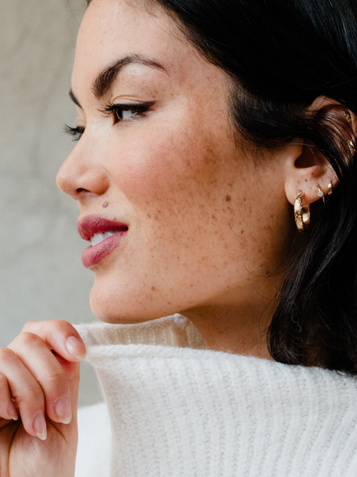 Able Filigree Hoops In Goldilled