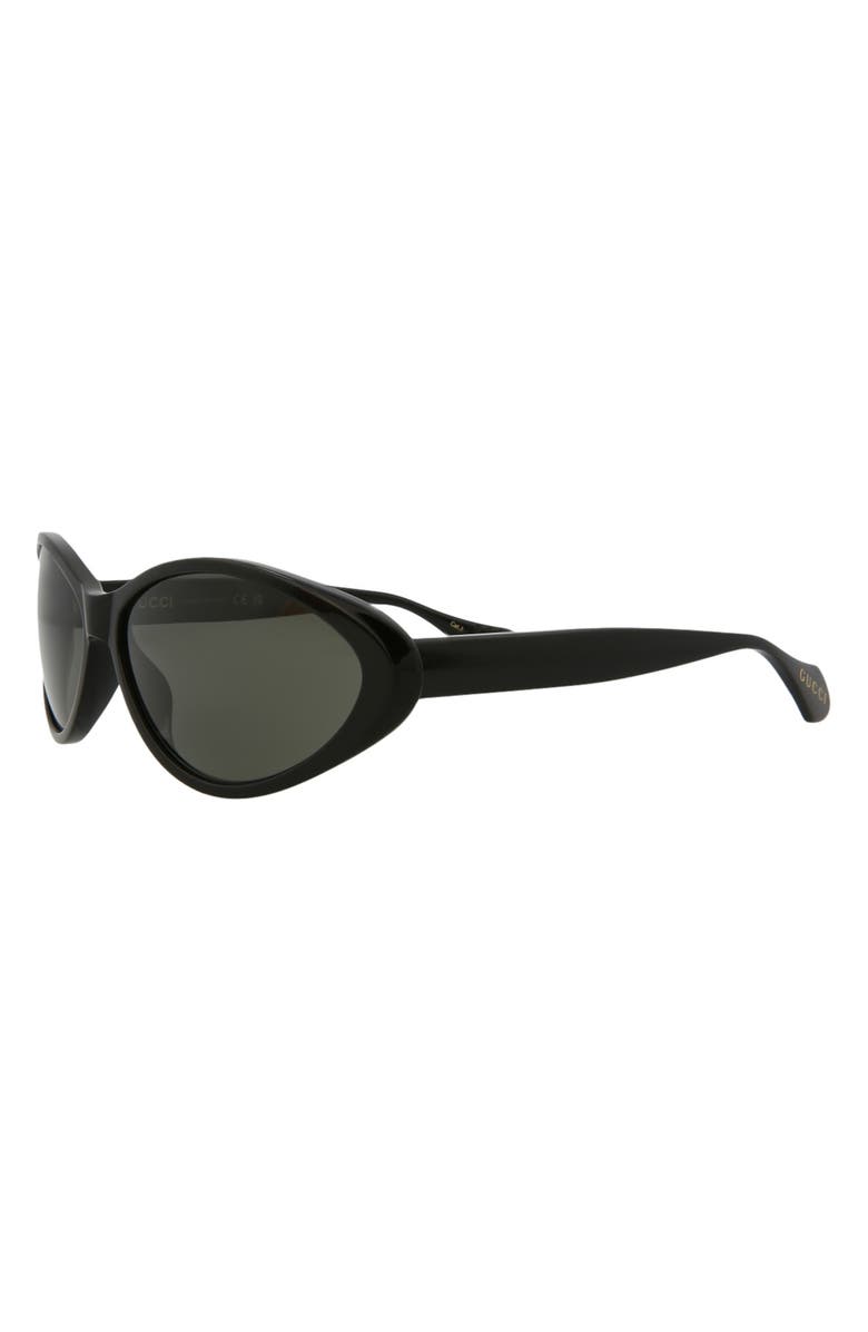 Gucci 67mm Cat Eye Sunglasses, Alternate, color, Black Black Grey