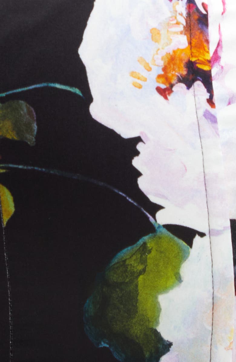 Dolce&Gabbana Rose Garden Print Satin Corset Mini Dress, Alternate, color,