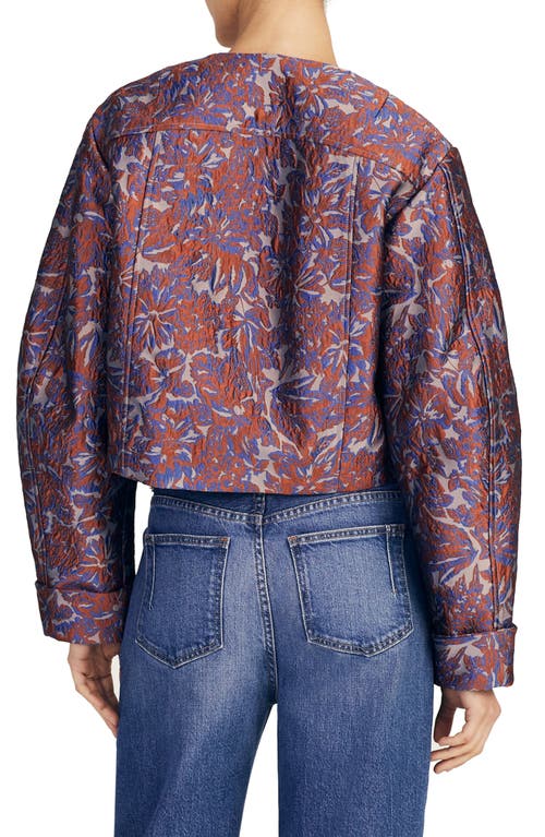 Derek Lam 10 Crosby Neville Cloque Jacket In Red Ochre Multi