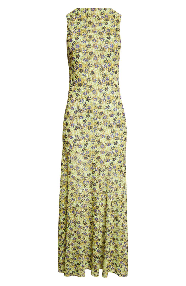 Siedrés Fens Floral Open Back Chiffon Maxi Dress, Main, color, Green Multi