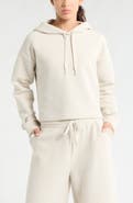 Zella Ottoman Cotton Blend Ribbed Hoodie