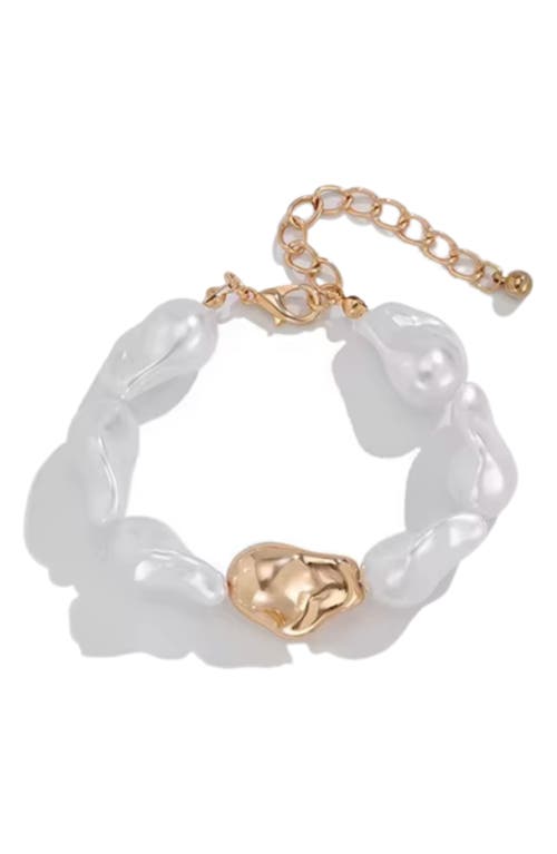 Macrae & Co . Ansley Faux Pearl Bracelet In White