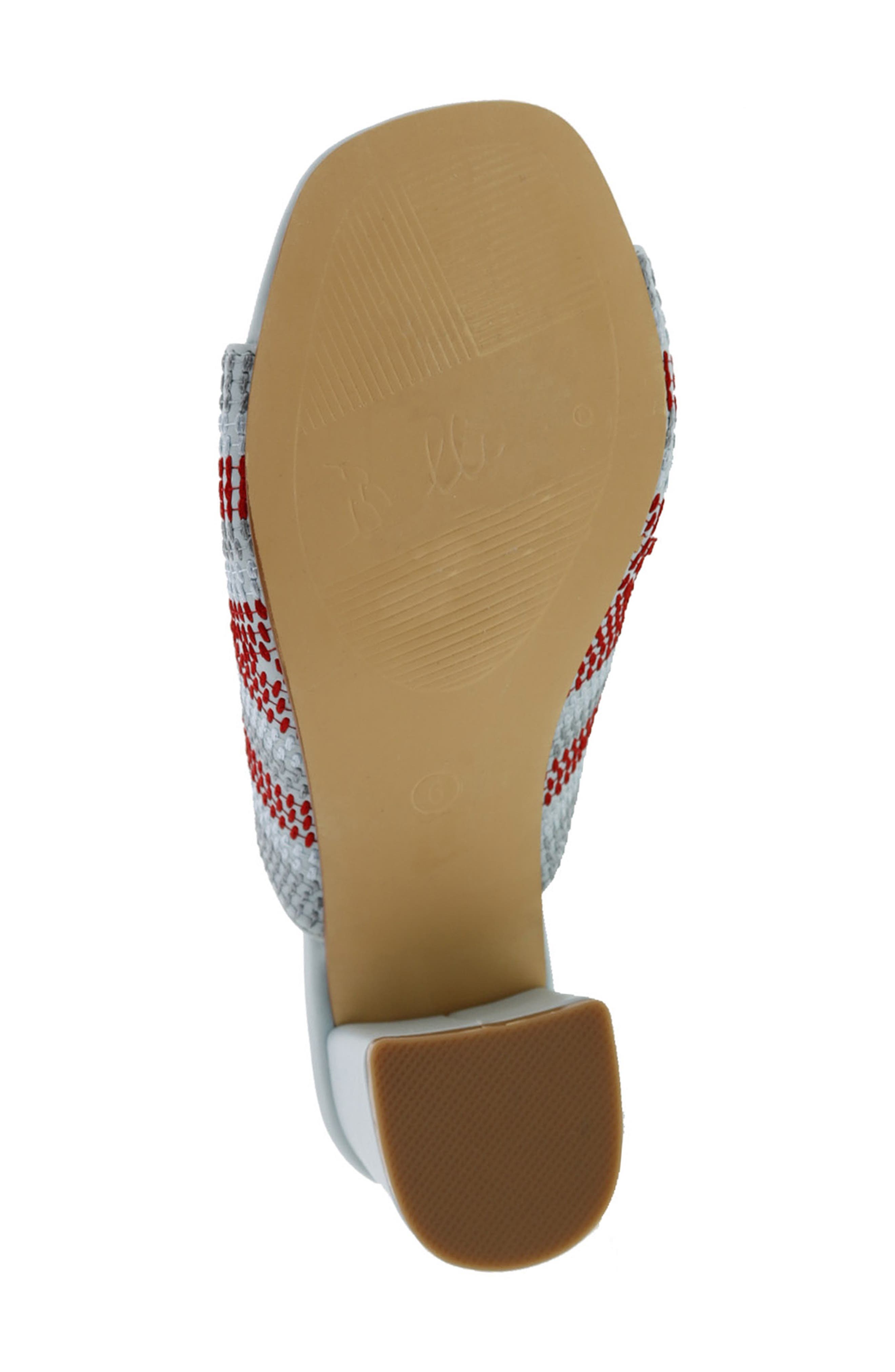Faint Block Heel Sandal, Alternate, color, BLUE/ RED