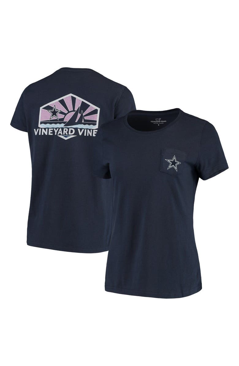 vineyard vines Women's Vineyard Vines Navy Dallas Cowboys Sunset Sail T-Shirt, Main, color, Navy