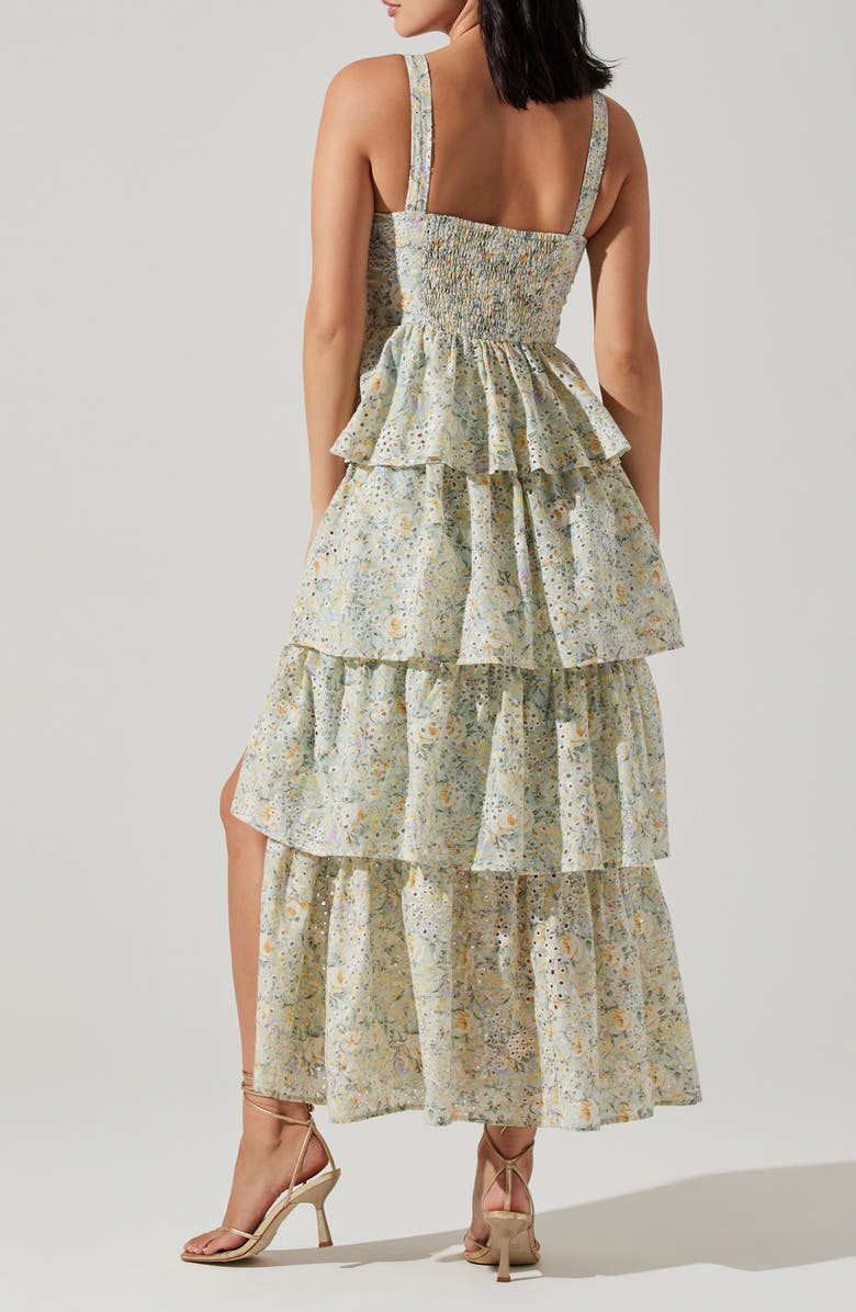 ASTR the Label Midsummer Floral Tiered Cotton Maxi Dress, Alternate, color,