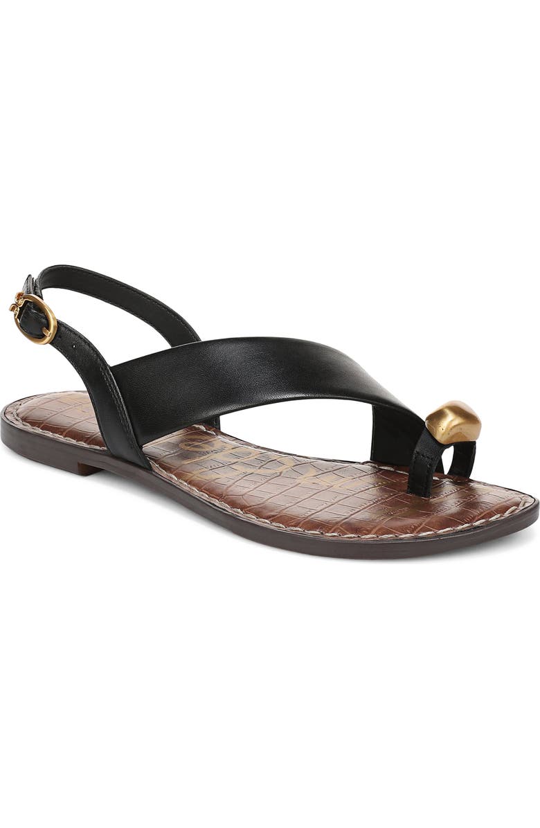 Sam Edelman Gace Toe Loop Slingback Sandal, Main, color, Black