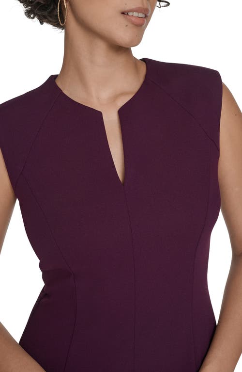 Calvin Klein Sleeveless A-line Midi Dress In Purple
