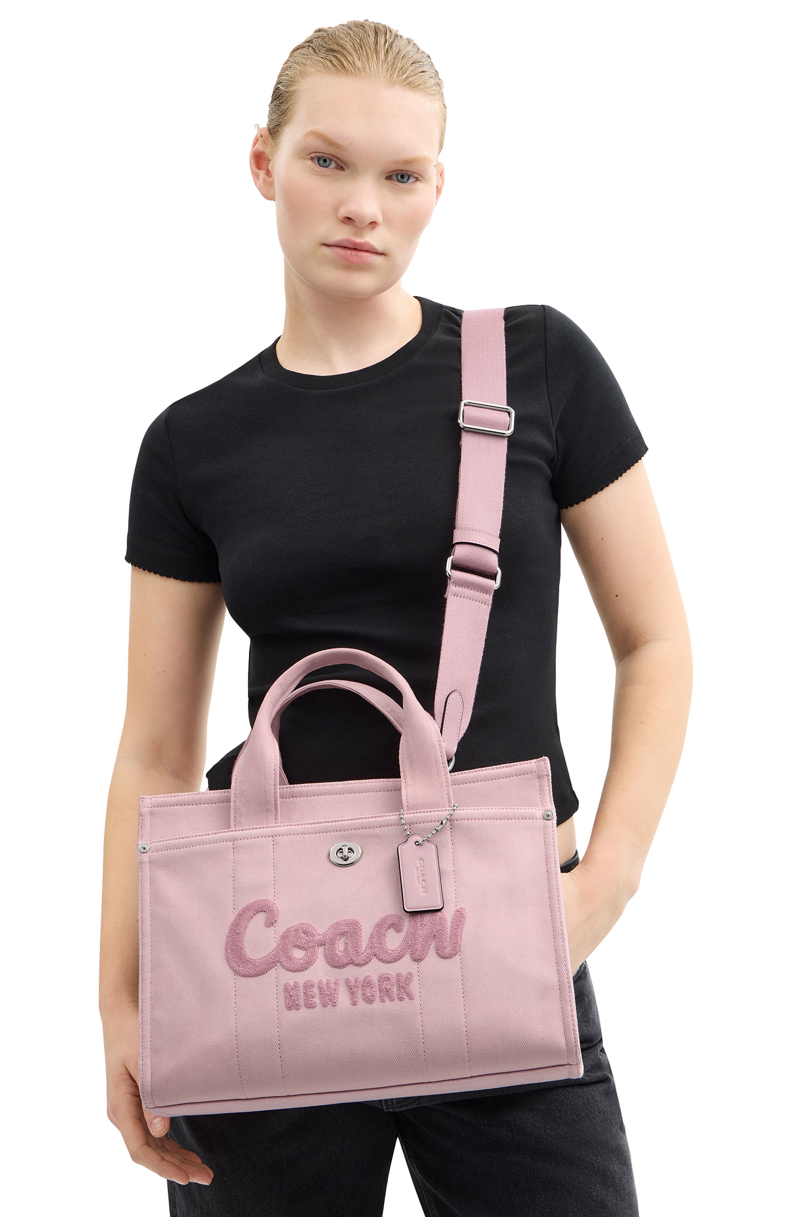 COACH Denim Cargo Tote, Alternate, color, 