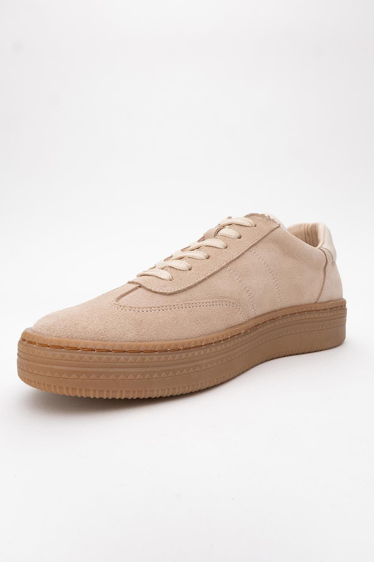 Forever & Always Shoes Fyore Leather Sneakers, Alternate, color, Beige Suede Leather