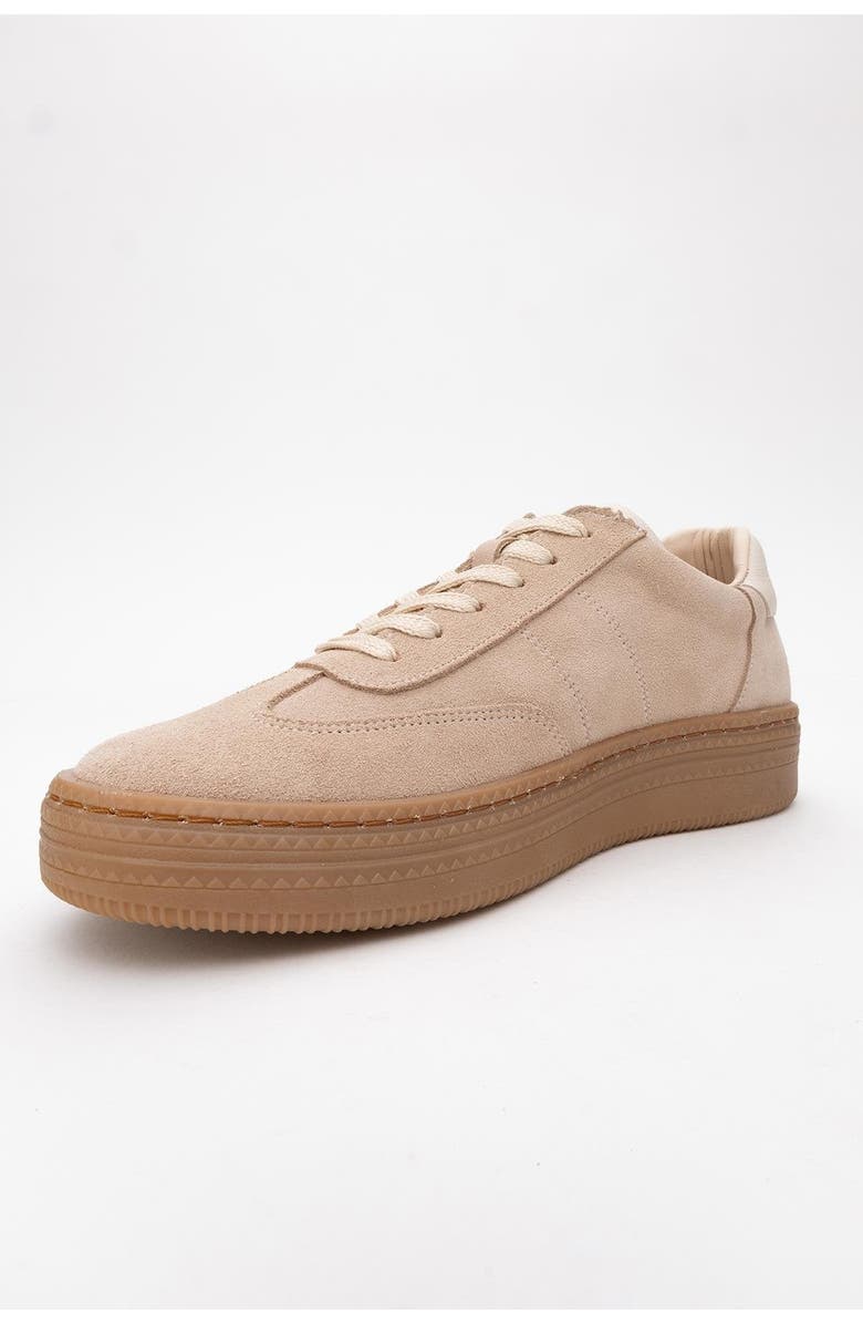 Forever & Always Shoes Fyore Leather Sneakers, Alternate, color, Beige Suede Leather