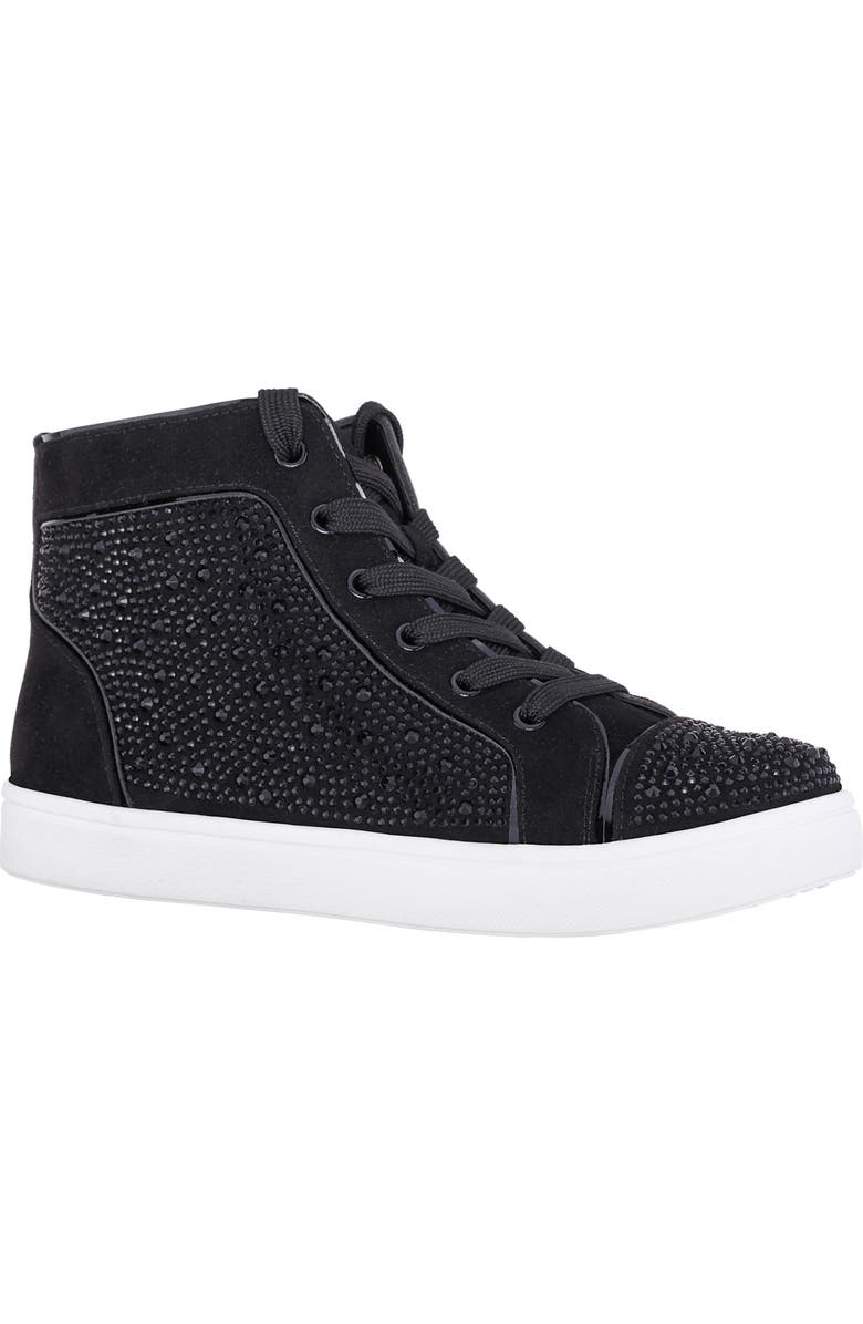 Nina Kids' Rhinestone High Top Sneaker, Main, color,