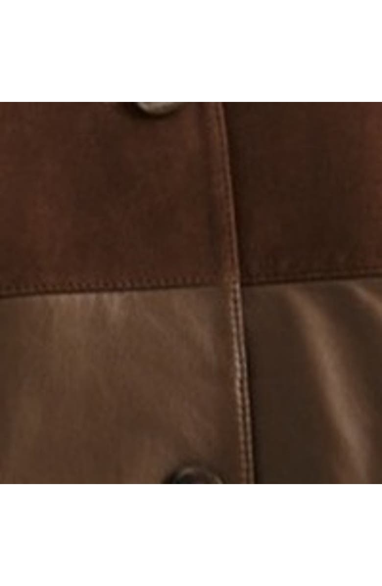 Malina Marcie Suede Leather Cropped Jacket, Alternate, color, Caramel