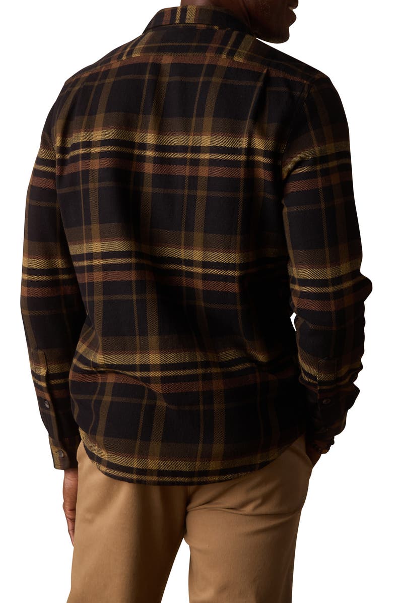 The Normal Brand Mountain Regular Fit Flannel Button-Up Shirt, Alternate, color, Black Plaid