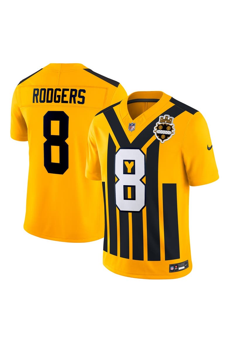 Men's Nike Aaron Rodgers Gold Pittsburgh Steelers Alternate Vapor F.U.S.E. Limited Jersey, Main, color, Gold