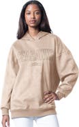 G-III 4HER BY CARL BANKS Women's G-III 4Her by Carl Banks  Cream Seattle Seahawks Best Hitter Oversized Tunic Pullover Hoodie