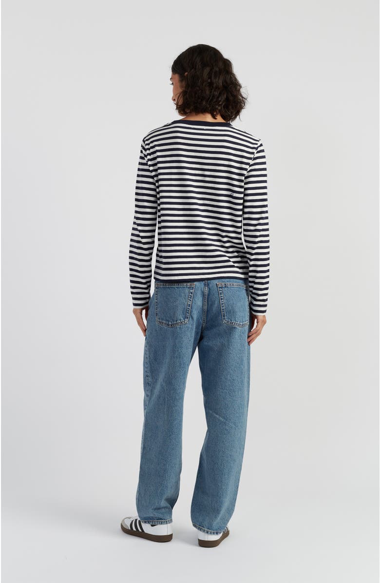 Chinti & Parker Snoopy Varsity Cotton Long Sleeve Tee, Alternate, color, Navy