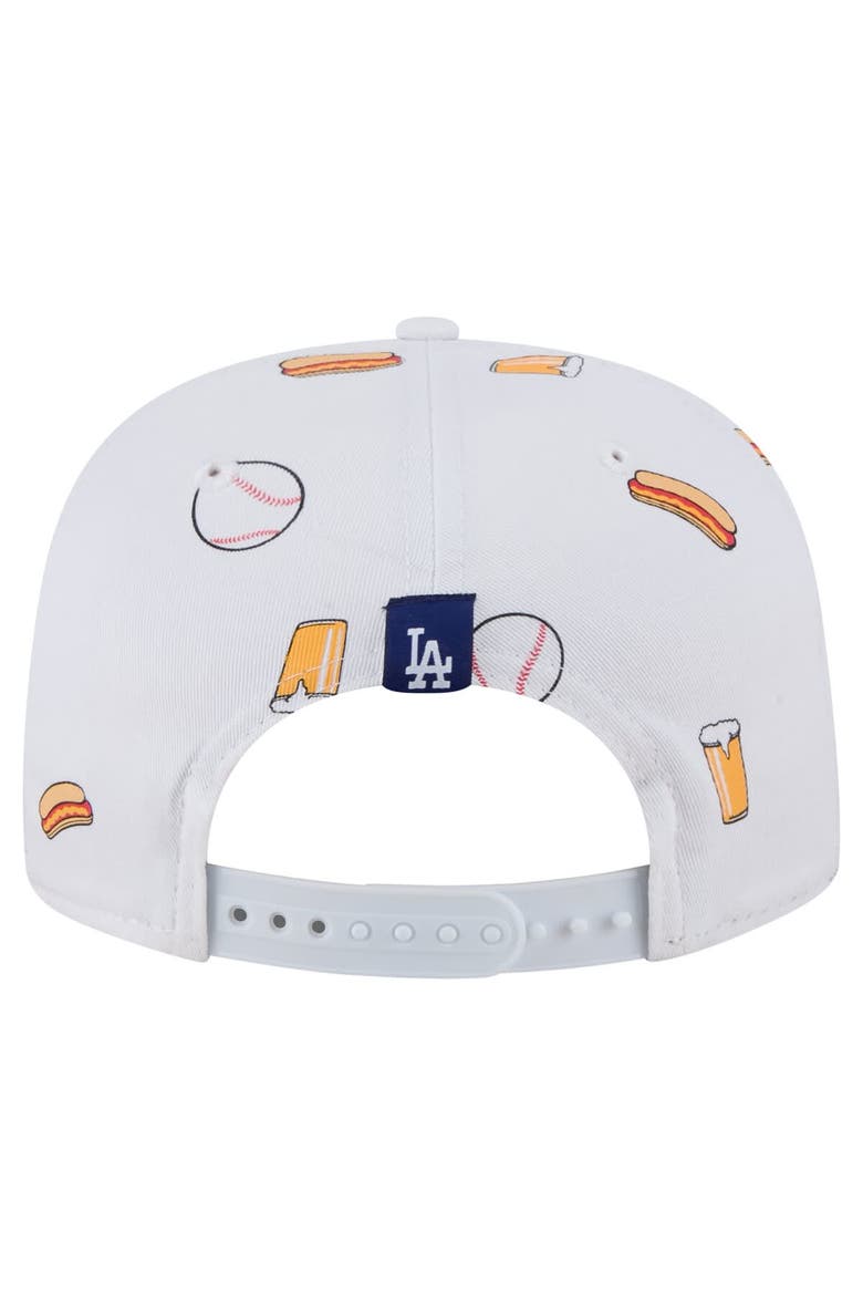 Men's New Era White Los Angeles Dodgers Team Cheer Rope 19TWENTY Adjustable Hat, Alternate, color, White
