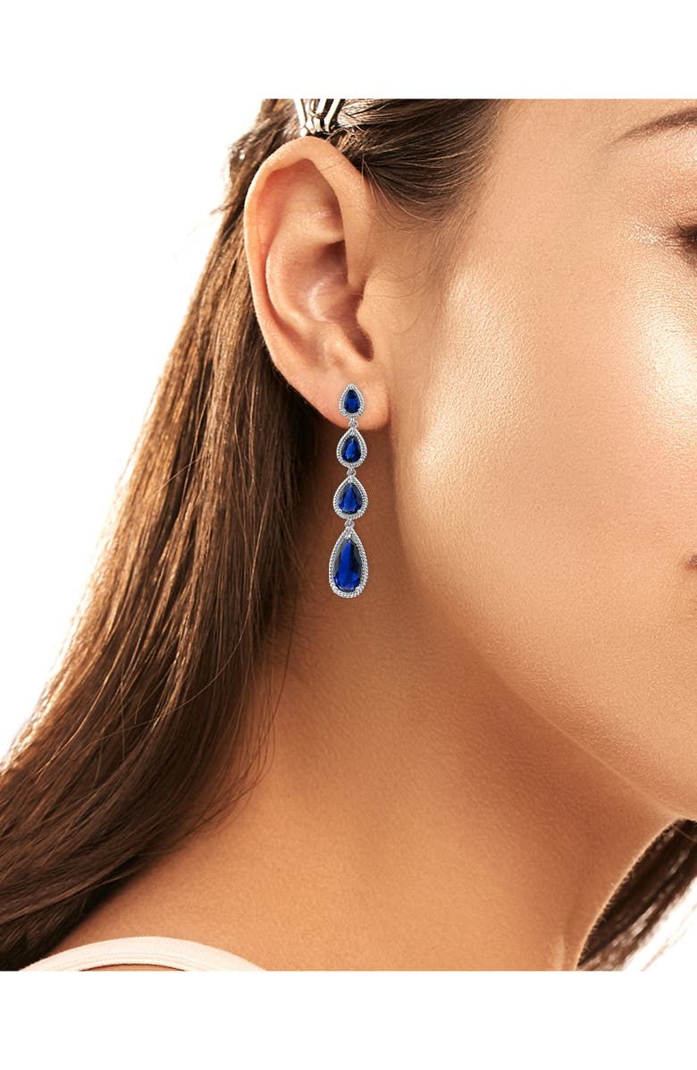 CZ by Kenneth Jay Lane Graduated Pear CZ Drop Earrings, Alternate, color, 