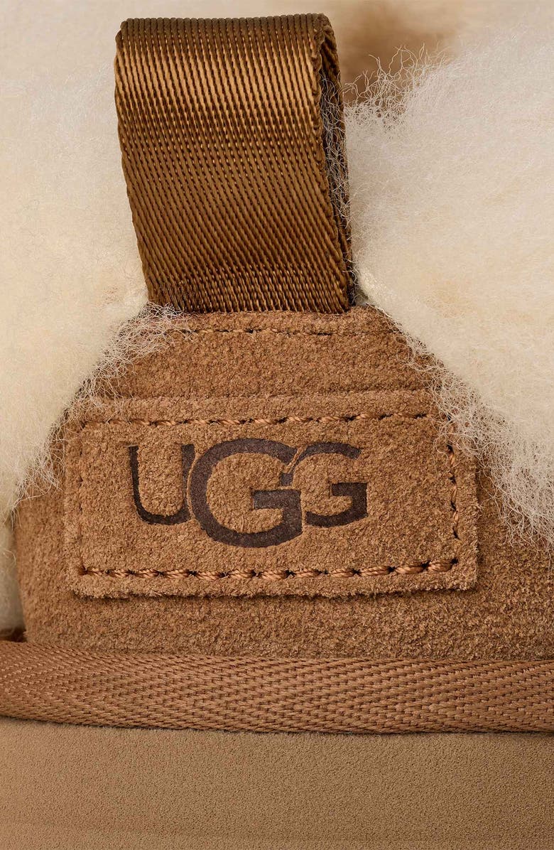 UGG<sup>®</sup> Tazzelle Genuine Shearling Collar Slipper, Alternate, color, Chestnut