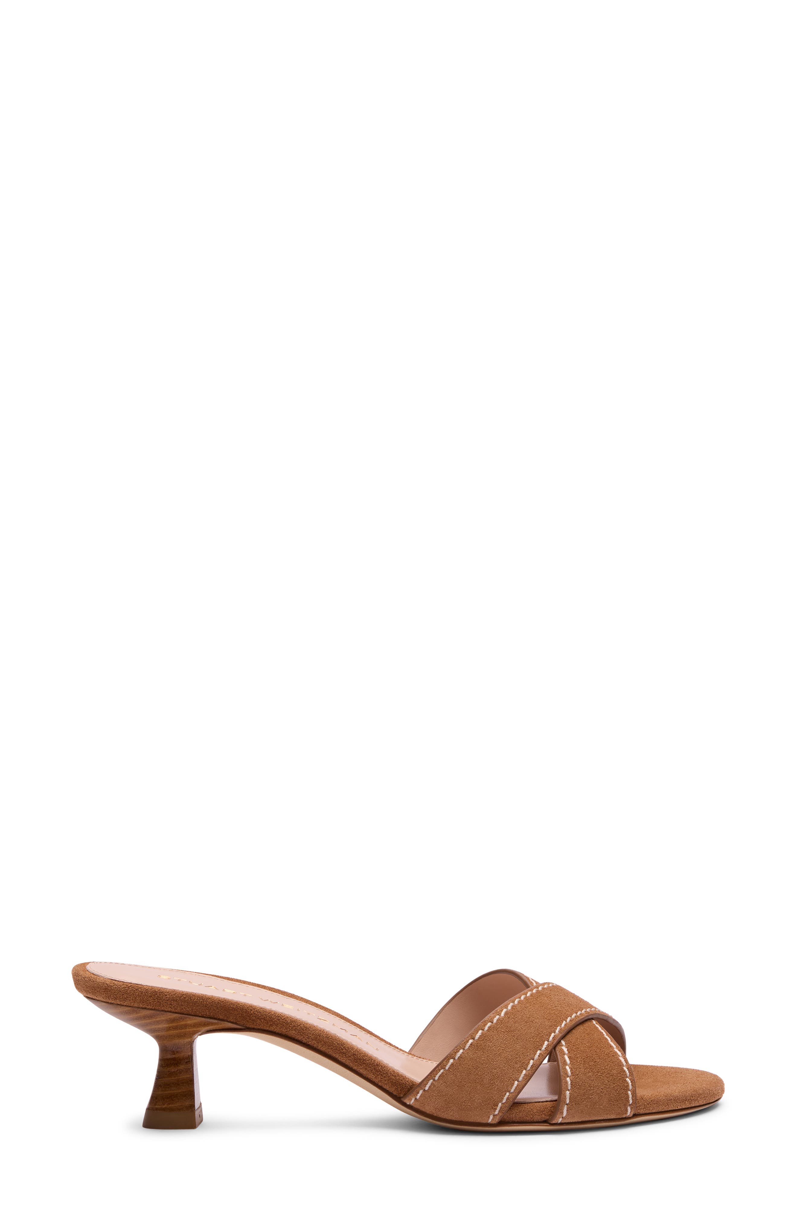 Minimalist Kitten Heel Slide Sandal, Alternate, color, DOE SUEDE