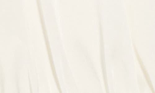 Wayf Puff Sleeve Tie Front Satin Top In Ivory