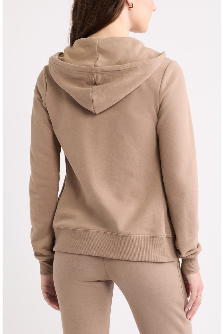 Slim Fit Zip Hoodie, Alternate, color, BROWN TRAIL