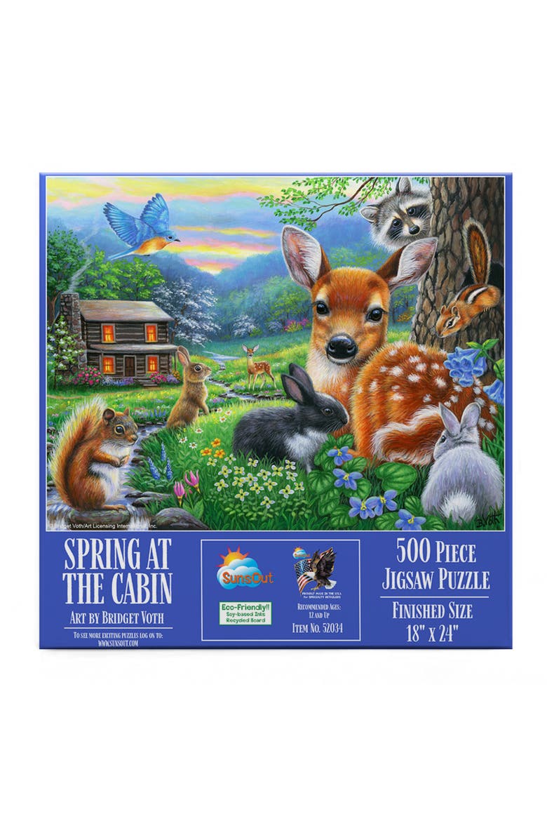 Spring at the Cabin 500 piece Jigsaw Puzzle for Adults, Alternate, color, Multicolor