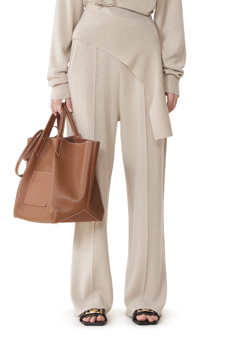 Straight-Leg Pants In Wool And Cashmere, Alternate, color, Moon