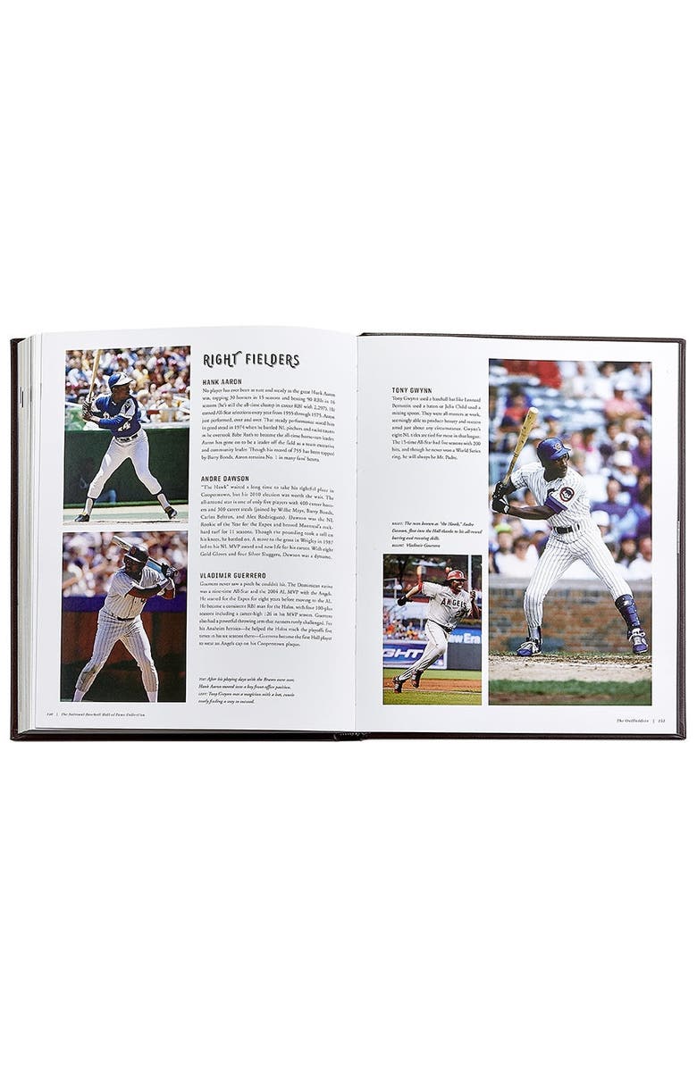 Graphic Image The National Baseball Hall Of Fame Collection Leather Coffee Table Book, Alternate, color, Beige