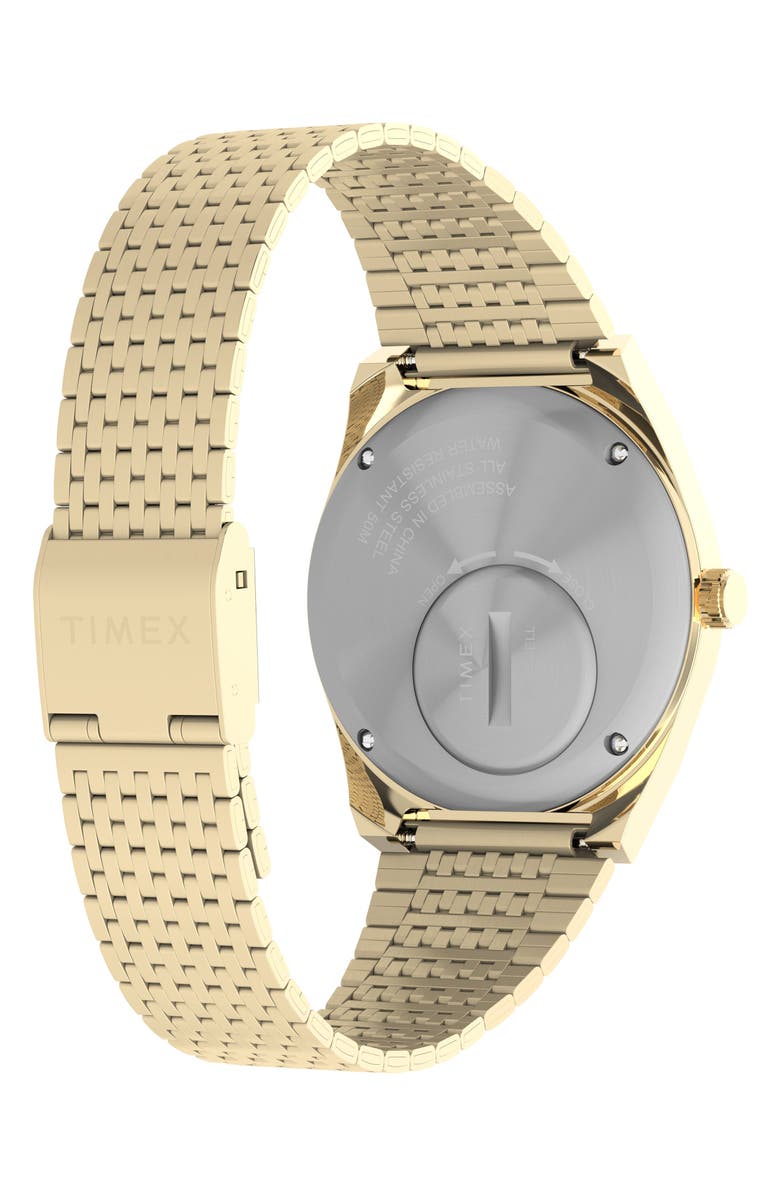 Timex<sup>®</sup> Q Falcon Eye Bracelet Watch, 38mm, Alternate, color, Gold-Tone/ Black