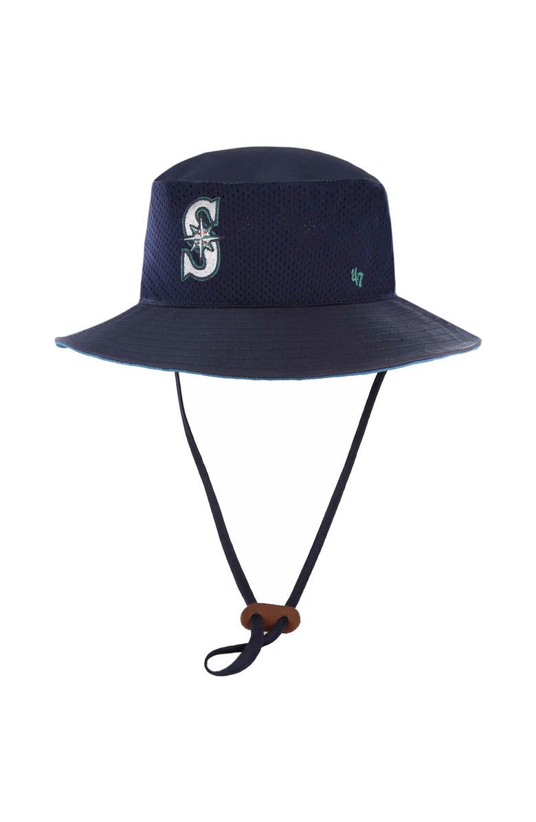 '47 Men's '47 Navy Seattle Mariners Panama Pail Bucket Hat, Main, color, 
