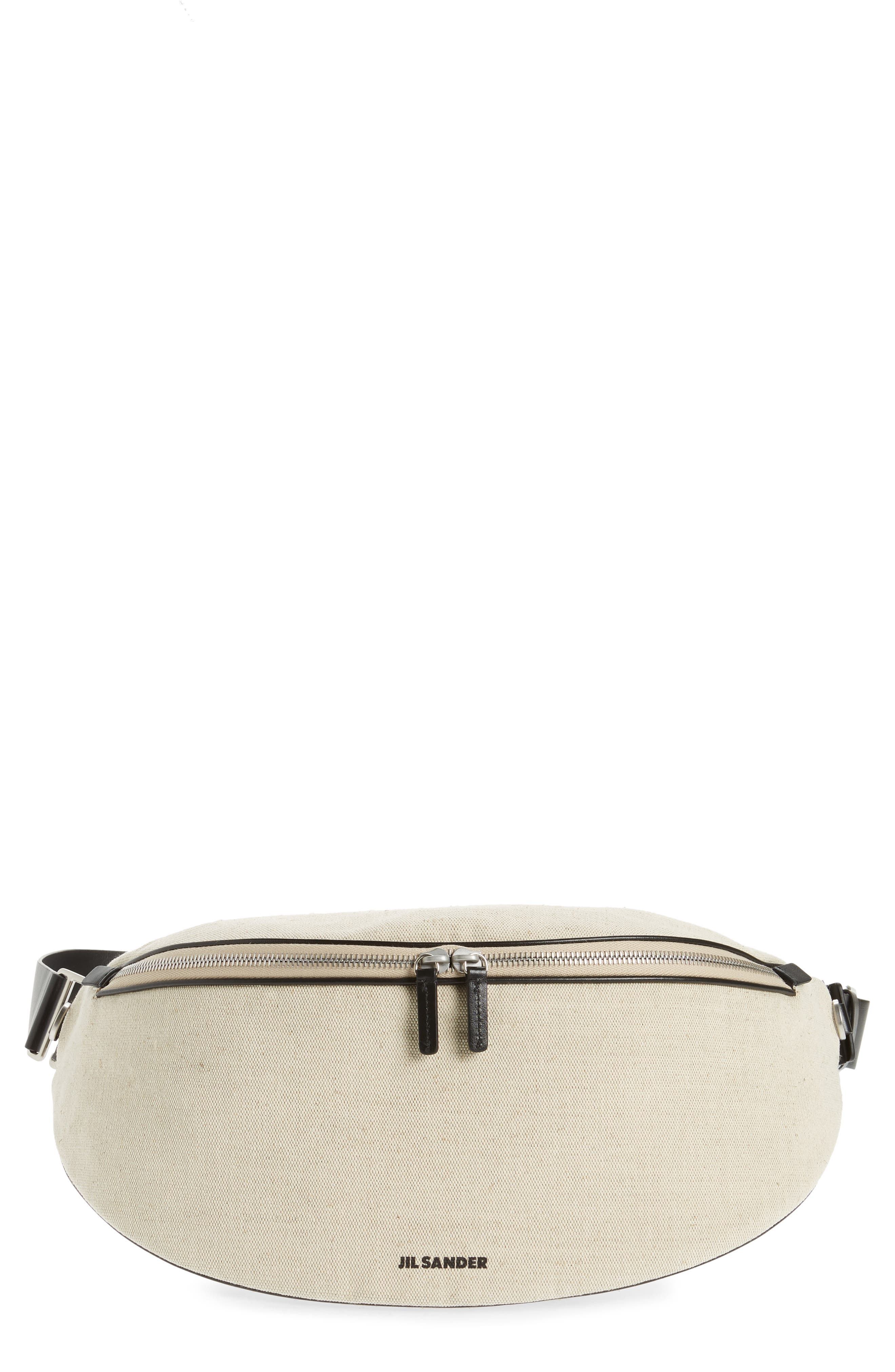 Jil Sander Medium Canvas Belt Bag, Main, color, 