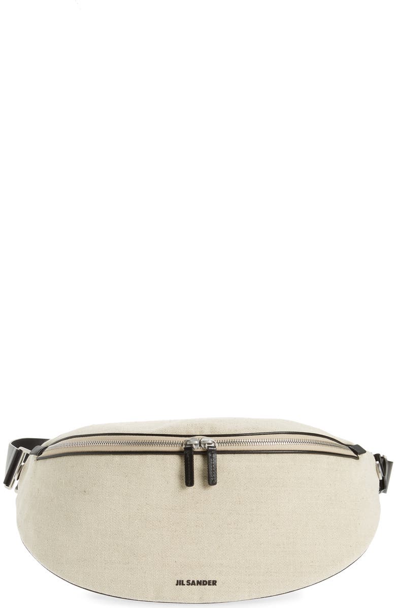 Jil Sander Medium Canvas Belt Bag, Main, color,