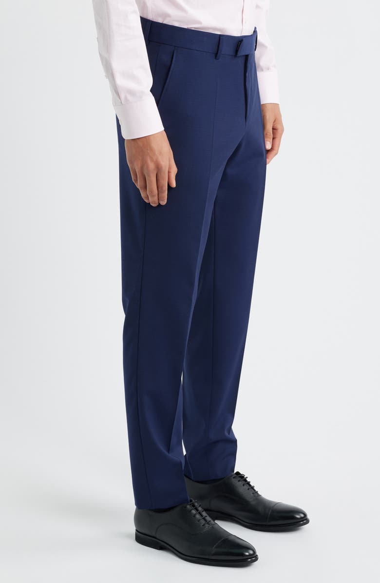 BOSS George Flat Front Wool Dress Pants, Alternate, color,