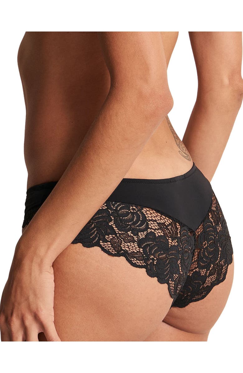 Adore Me London Thong Panties, Alternate, color, Black