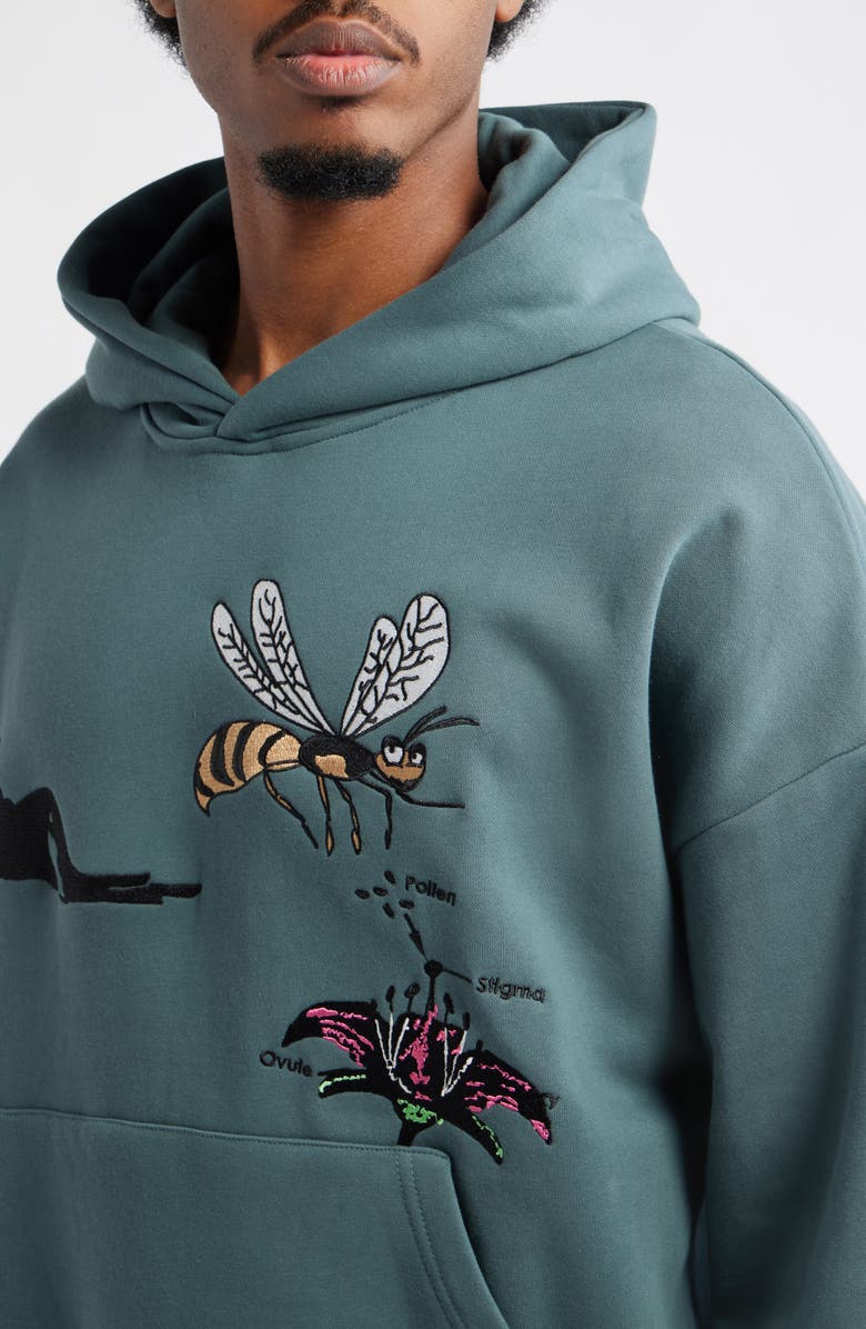 JUNGLES Pollinate Cotton Blend Hoodie, Alternate, color, Green