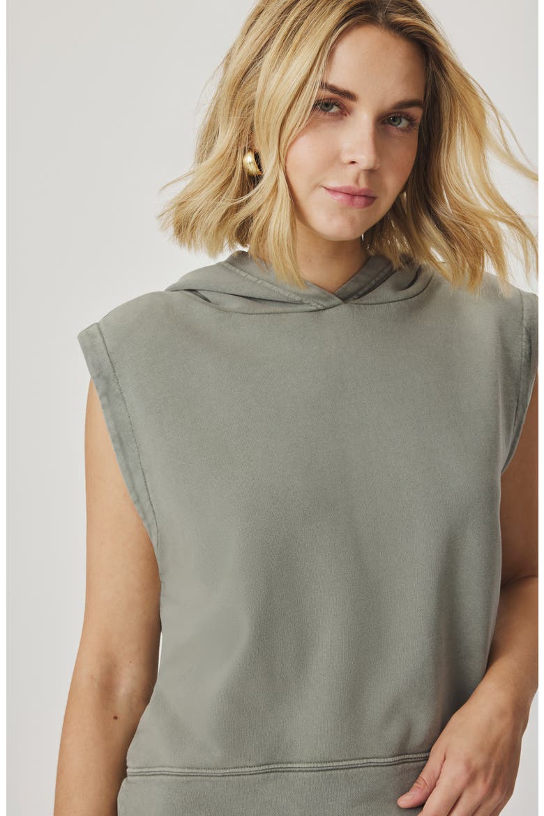 Greta Terry Sleeveless Hoodie, Alternate, color, EUCALYPTUS GREEN