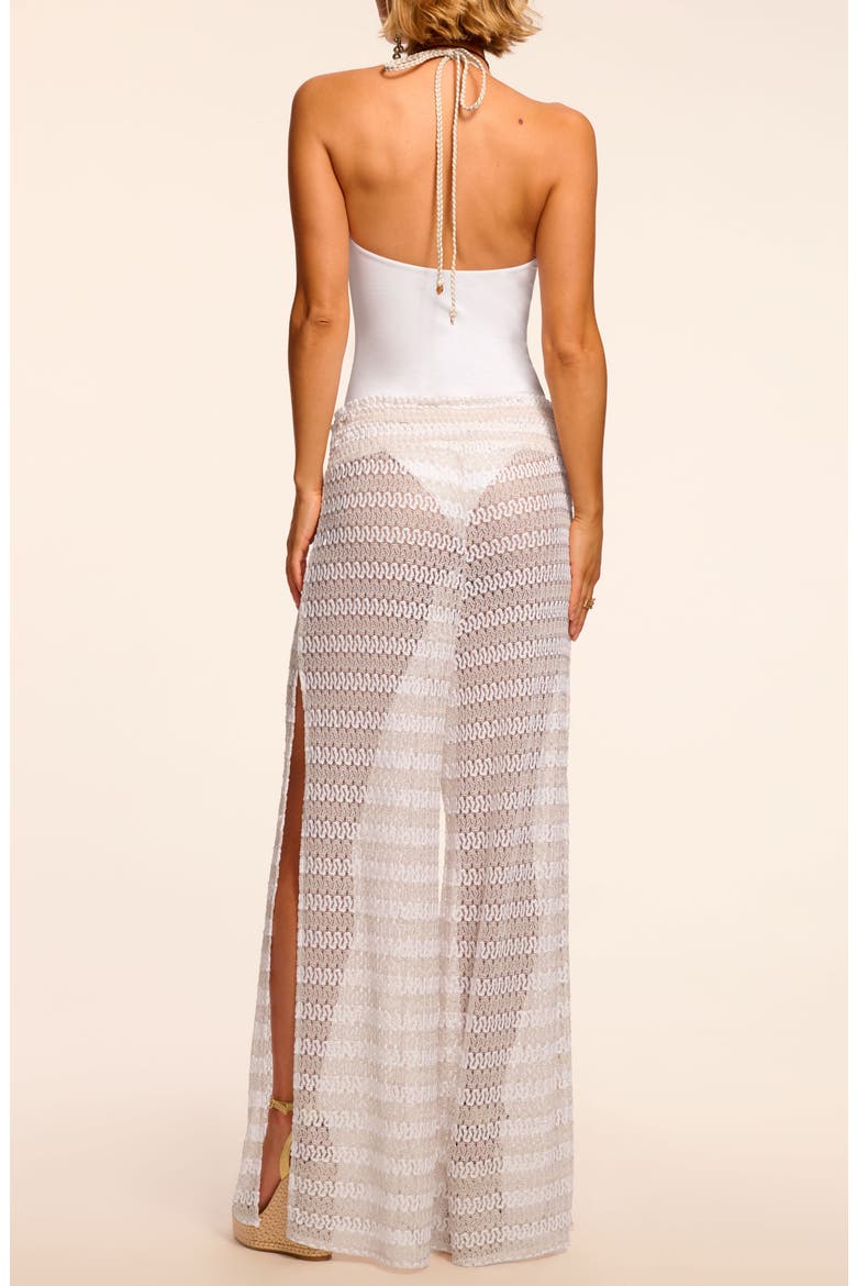 Glora Swirl Wide Leg Cover-Up Pants, Alternate, color, WHITE METALLIC ZIGZAG