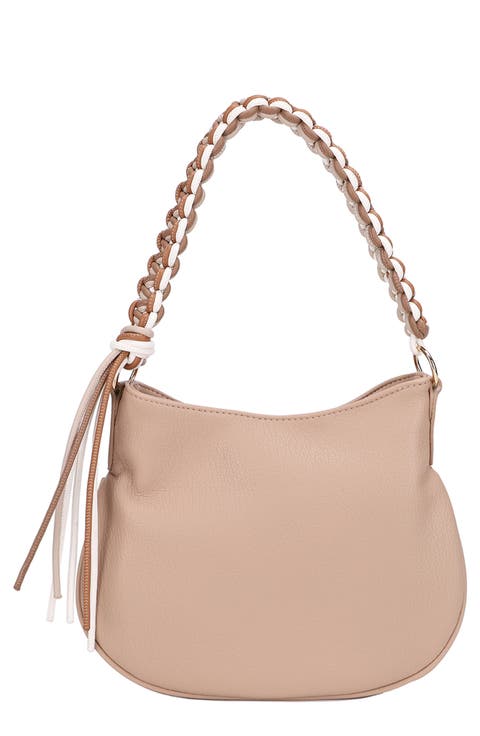 Luna Braided Faux Leather Shoulder Bag