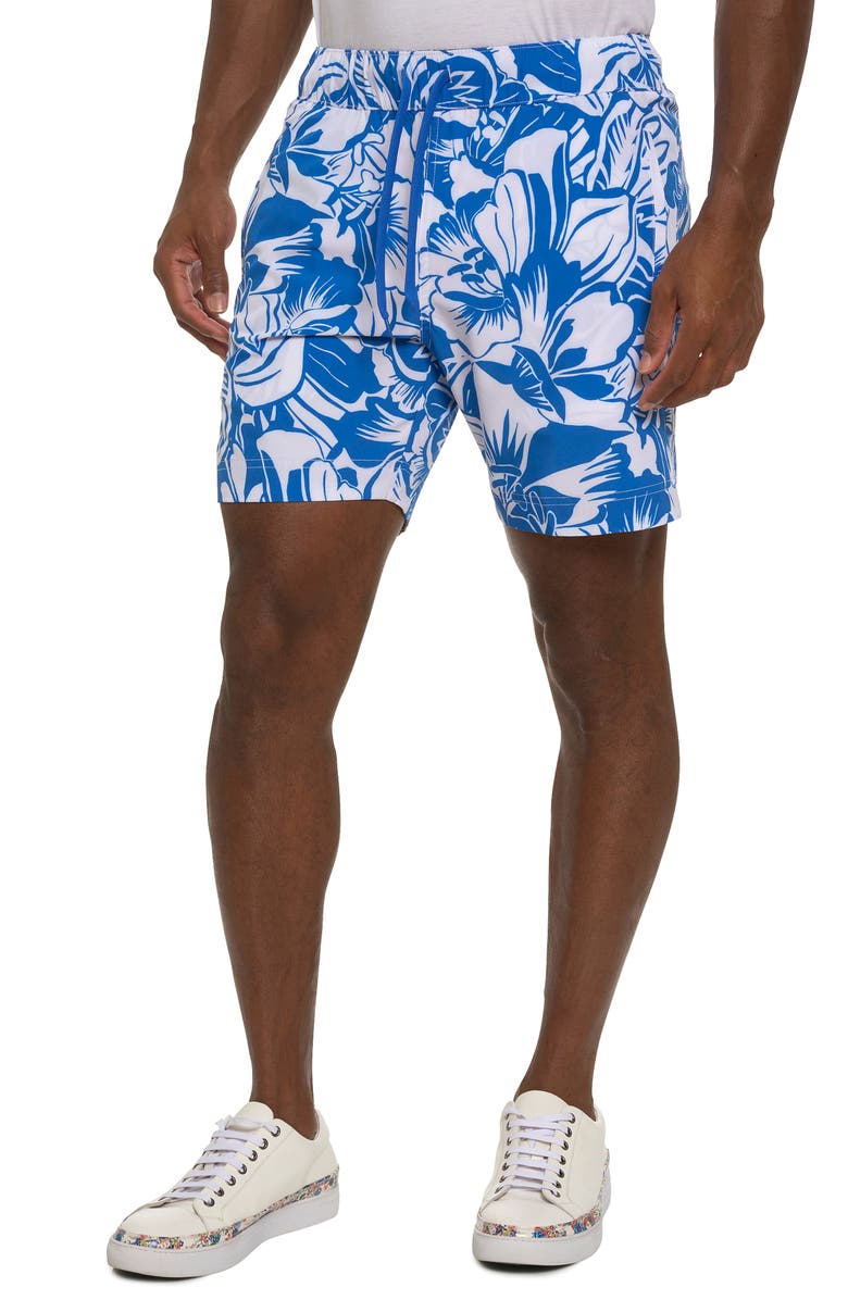 Robert Graham Beach Hibiscus Swim Trunks, Main, color, 