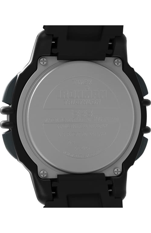Timex ® Ironman Triathalon Flix Digital 100-lap Silicone Strap Watch, 42mm In Black