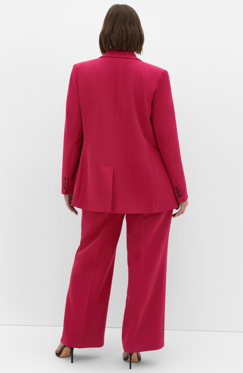 City Chic Alexis Oversize Double Breasted Blazer, Alternate, color, Deep Rose